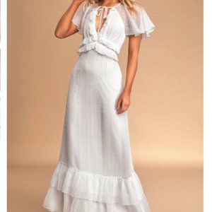 NWT Sweetest Delight Ruffled Maxi Dress